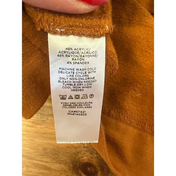 Lou & Grey by Loft Crew Neck LIghtweight Sweatshirt Brown color Womens Small - Picture 4 of 4